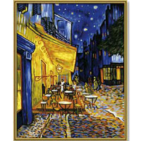Ночное кафе (Ван Гог). Раскраска по номерам, 40 см х 50 см