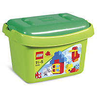 5416 Lego: Коробка с деталями и кубиками, зеленая